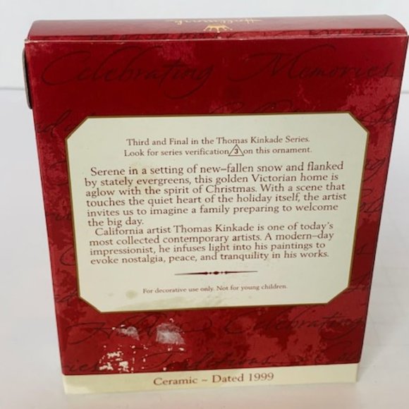 Thomas Kinkade Ornament Victorian Christmas 1999 - Picture 3 of 4